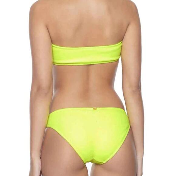 PILYQ Tube Bandeau Bikini‎ Top and Full Bikini Bottom in Pineapple Reef Terry L - Picture 2 of 16